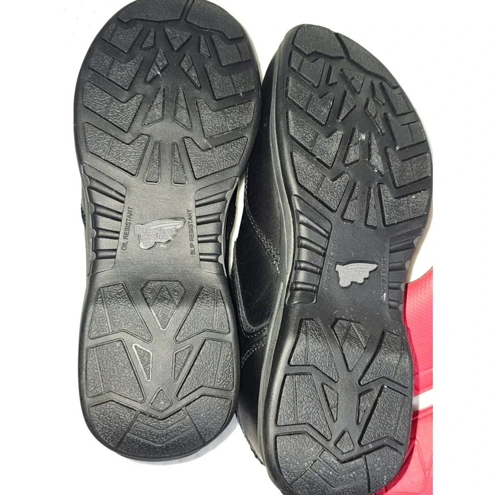 Mens 7.5 Wms 8.5 Eu 40 Red Wing ComfortPro 8706 Slip-On Work Shoes Black Leather